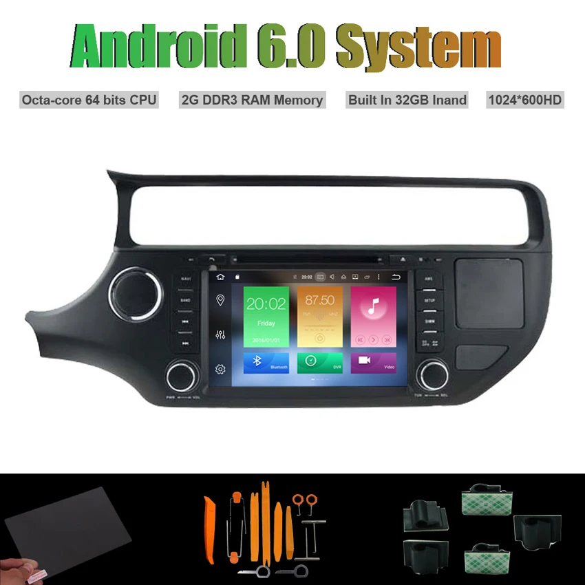 Android 6 0 Octa core CAR DVD PLAYER for KIA RIO 2015 Car font b Radio
