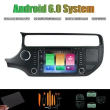 Android 6.0 octa-core reproductor de DVD del coche para KIA Rio 2015 del coche Radios RDS WiFi 2G Ram 32 GB flash iNAND