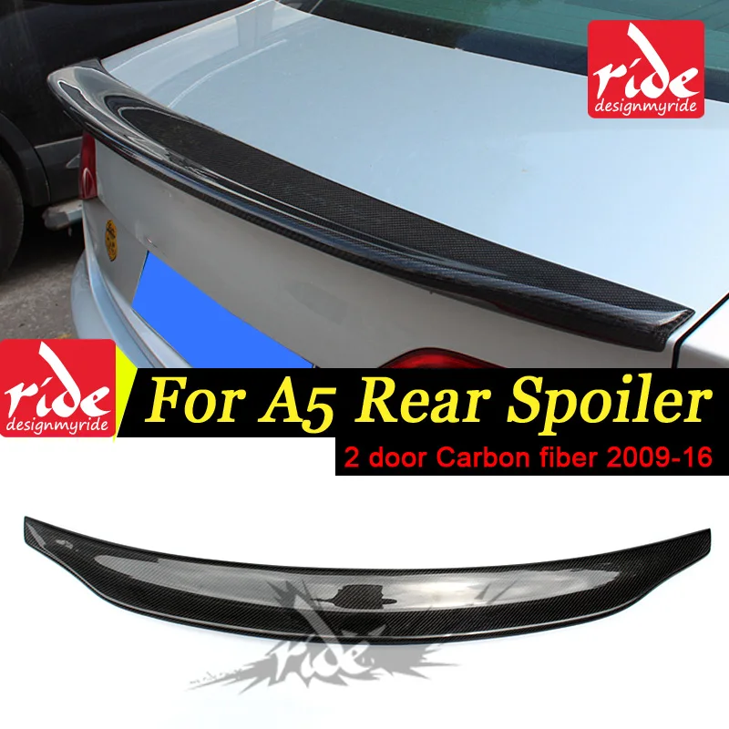

A5 Belgium Style Rear Spoiler For Audi A5 S5 High-quality Carbon Fiber 2DR Rear Trunk Spoiler Wing car styling Decorations 09-16