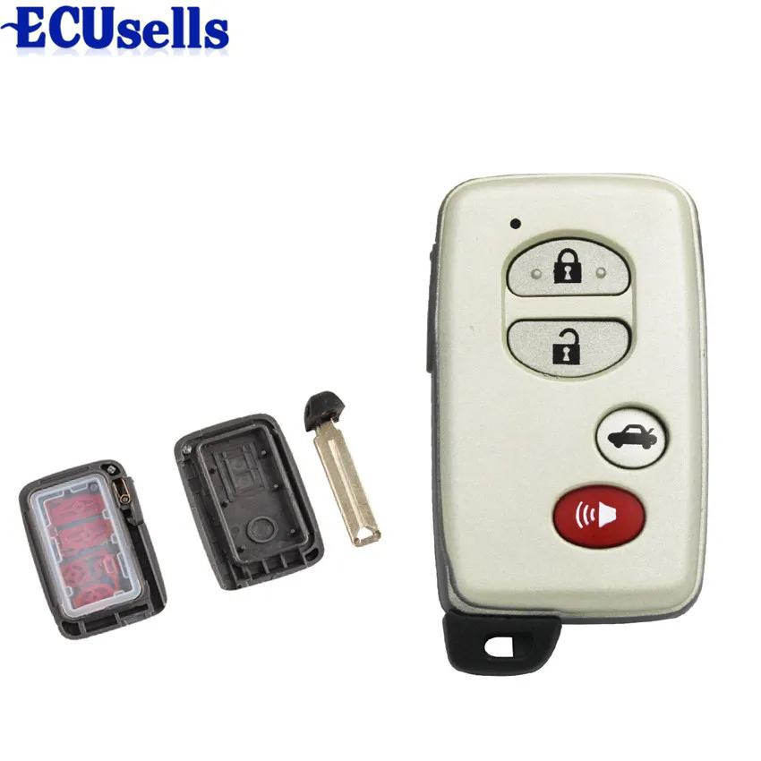 

3+1 Buttons Remote Key Case Shell Fob for Toyota Avalon Camry 4Runner RAV4 Venza Land Cruiser with uncut insert key 4 buttons