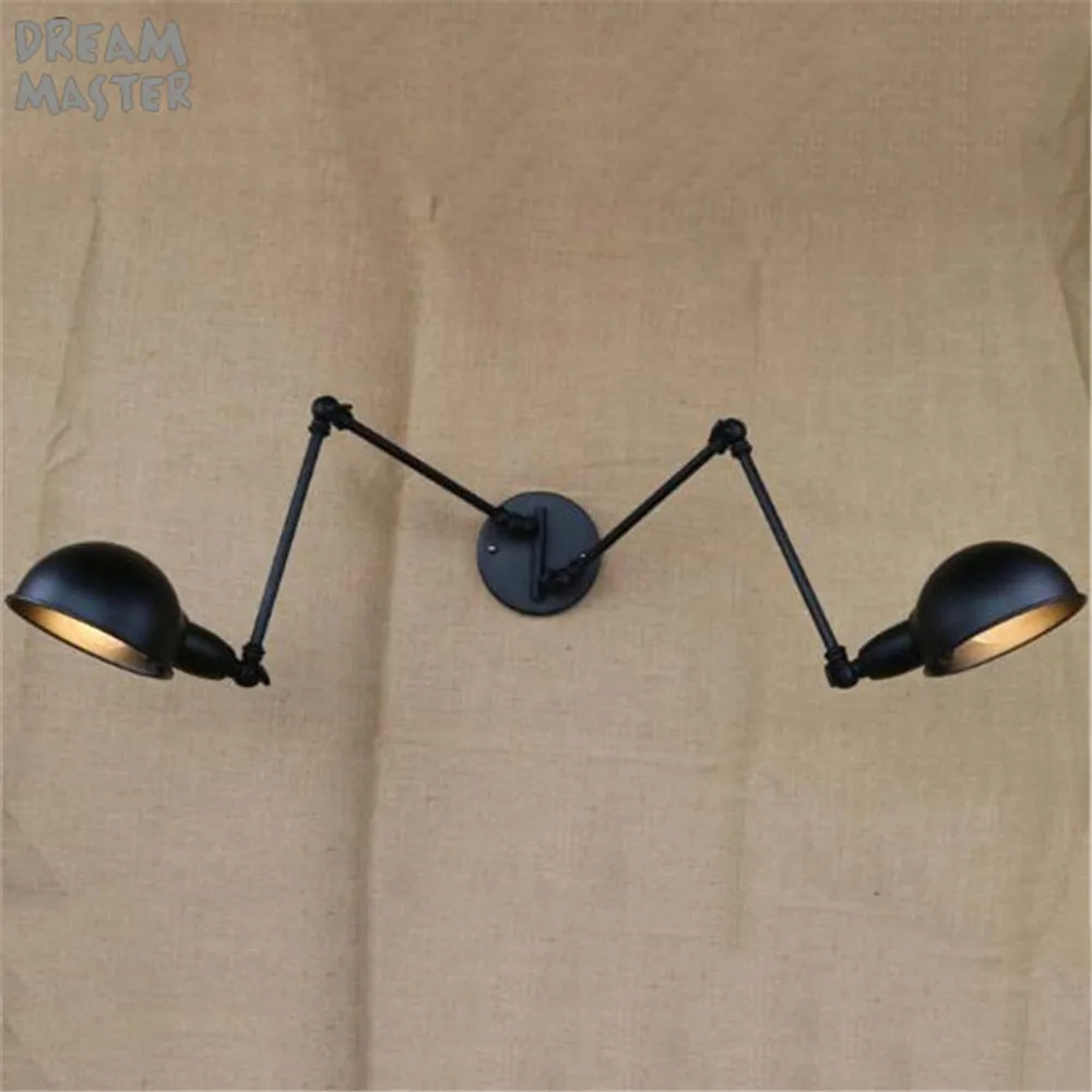 

Classical Black Loft Iron Wall Lights Antique Industrial America Country Wall lamp Retro Home Hall Beside Vintage applique Decor