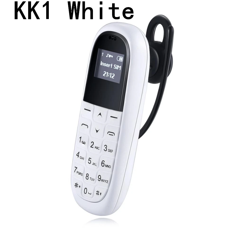 Мини bluetooth dialer мобильный телефон Fsmart KK1 KK2 0,66 дюймовый маленький экран Celular magic voice изменить мобильный телефон русская клавиатура - Цвет: White KK1
