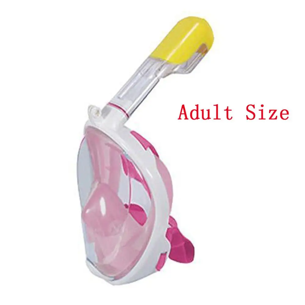 Новые жидкие силиконовые очки подводное снаряжение сухой трубка костюм - Цвет: pink   Adult