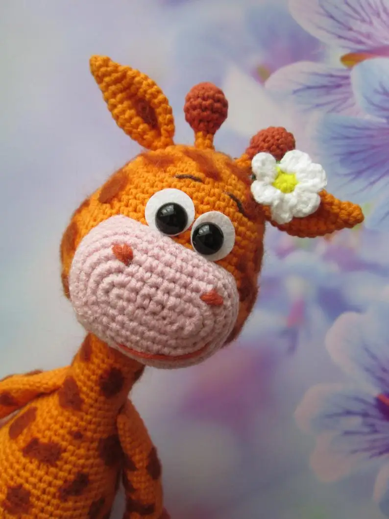 Крючком игрушки amigurumi погремушка ручной работы жирафие Номер модели DXB0010