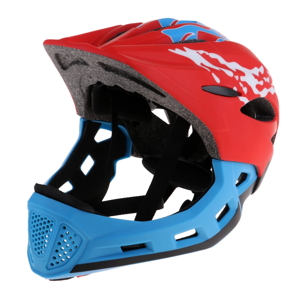 Full Covered Kid Helmet Balance Bike Children Full Face Helmet Cycling Motocross Outdoor Sports Downhill Skate Safety Helmet BMX