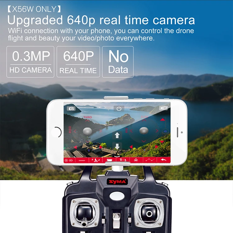 Радиоуправляемый Дрон X56W Дрон Wifi камера FPV RC Квадрокоптер 4CH 2,4G самолет пульт дистанционного управления Вертолет игрушки модель подарок мальчиков
