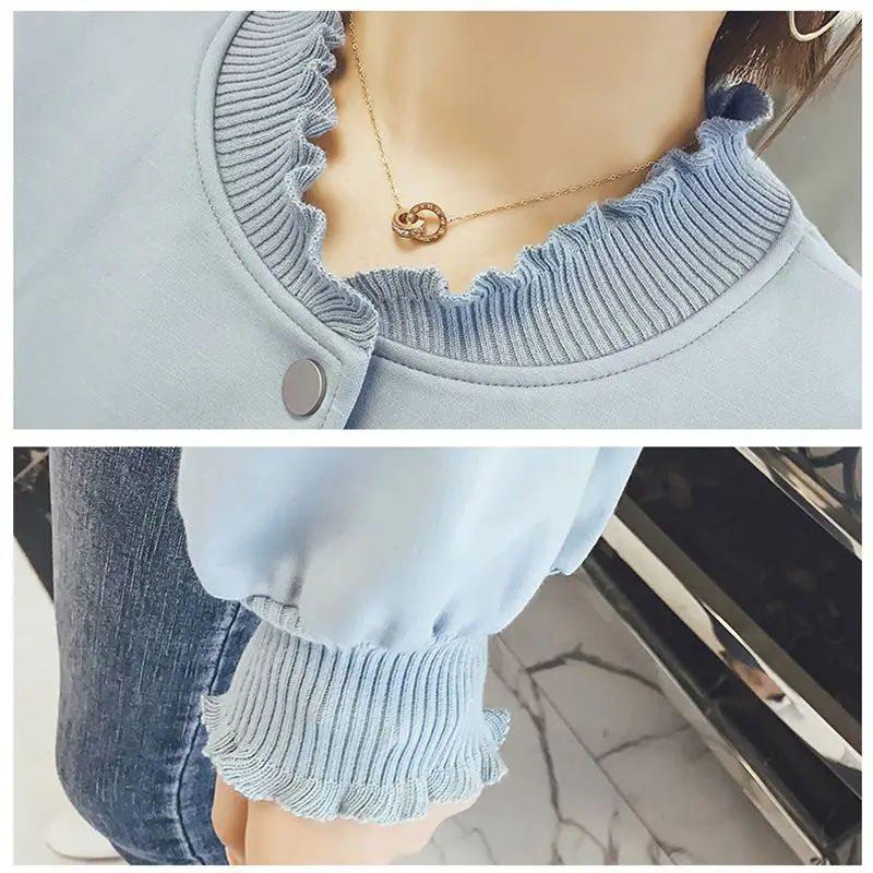 À Manches Lâche Vintage Printemps Mode Femmes Baseball Beige pink Veste Nouveau Nzyd282 Manteau Automne Longues 2018 Fit Femme Courte blue Impression yellow 67Pq65w