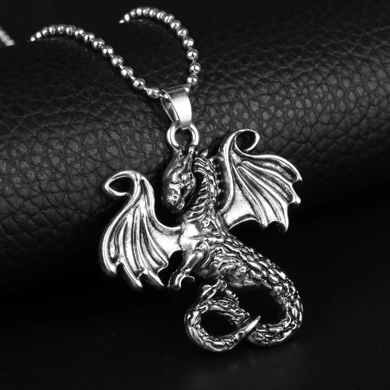 Harga Game of Thrones HANCHANG Vintage Aksesoris Perhiasan Celtics Smaug Dragon Fly N Liontin Kalung link Rantai Pesona Kalung