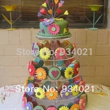 5 уровня круглый акриловый Кубок торт подставка для свадеб и вечеринок