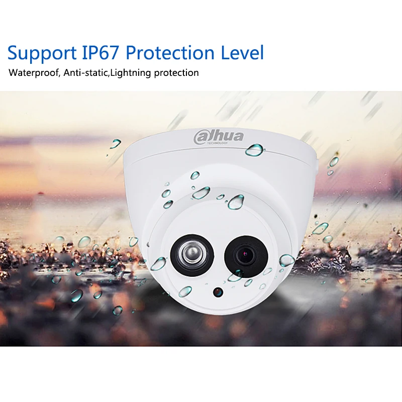 Dahua IP камера 4MP POE IP67 H.265 starlight Встроенный микрофон IPC HDW4433C A Замена HDW4431C купольная