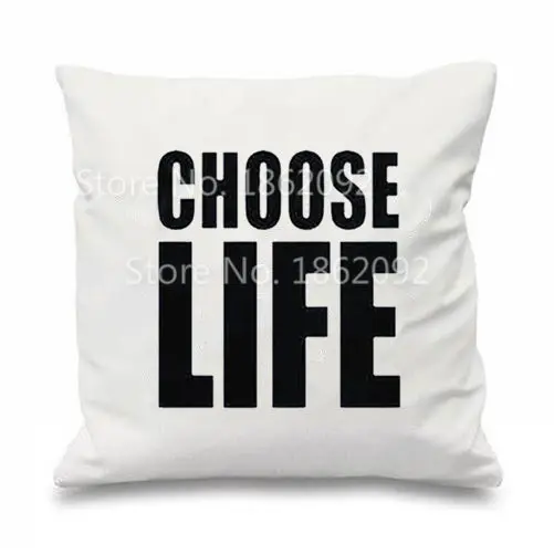 choose Life Чехлы для подушек Wham Ретро George Michael Пледы Наволочки подарки 80 s 80-х дома кресло автомобиля Диван Декор два по бокам 18"