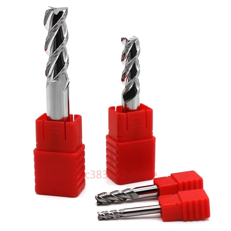 

1pcs 50 degree 3 Flutes Tungsten Steel face End Mill Straight Shank aluminum processing Milling Cutter bits