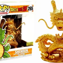 Эксклюзивные " Funko pop официальные аминовые галактические игрушки Dragon Ball Z-Shenron Gold#265 Коллекционная Виниловая фигурка модель игрушки