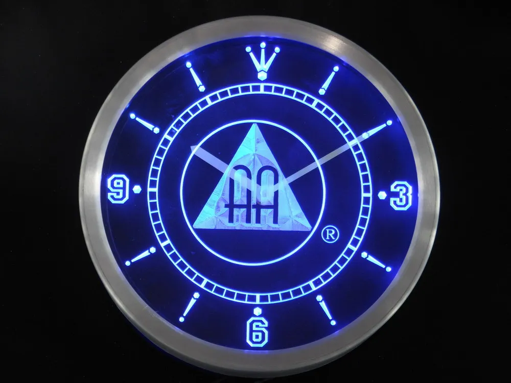 

nc0134 Alcoholics Anonymous AA Neon Light Signs LED Wall Clock