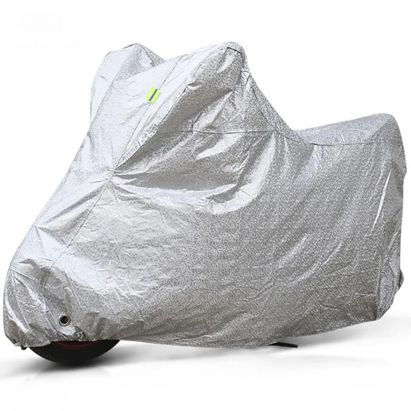 MOTOWOLF Silver Motorcycle Cover Theftproof Outdoor UV Protector