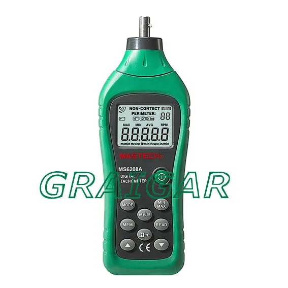 

MasTech MS6208A Handheld Digital Tachometer Contact Tach Speedometer Automotive, electronics, etc