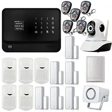 G90B WIFI GSM Casa Sistema de Alarma Con Cámara Con Cable inalámbrico Relé Puerta PIR Sensor de Alarma de Puerta