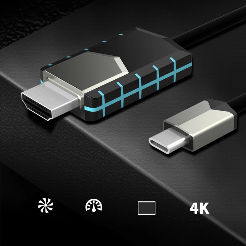 Larryjoe 2m USB C Type к HDMI кабелю 4K аудио и видео конвертер для HDTV HD 1080P|Кабели HDMI| |