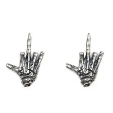 Regalrock Готический стимпанк Череп Скелет демон Коготь зомби рука Байкер серьги-гвоздики
