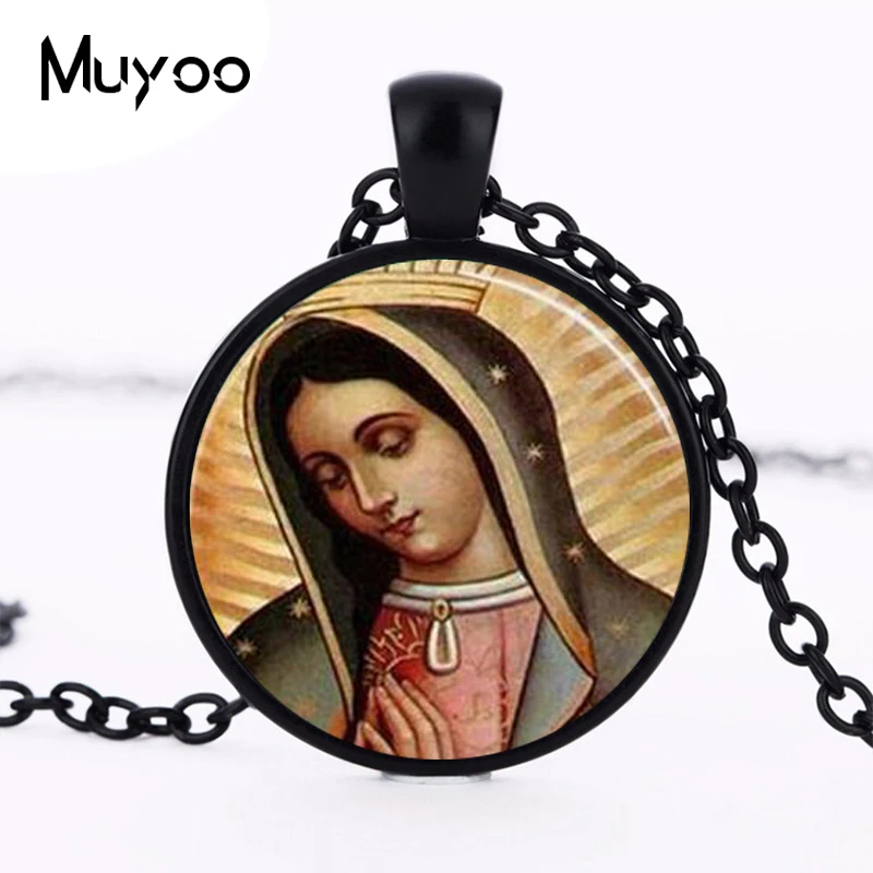 Женское Ожерелье в стиле стимпанк Our Lady of Guadalupe Винтажное колье с бронзовой