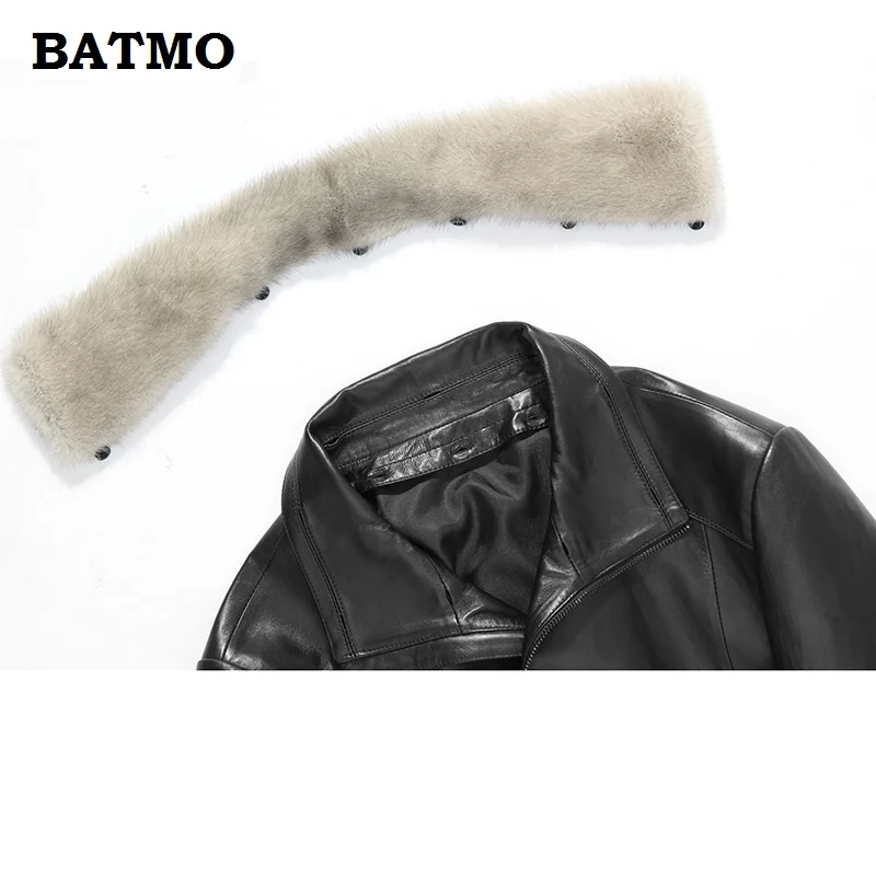 BATMO 2018 Новое поступление зимние высококачественные куртки из овчины и меха норки