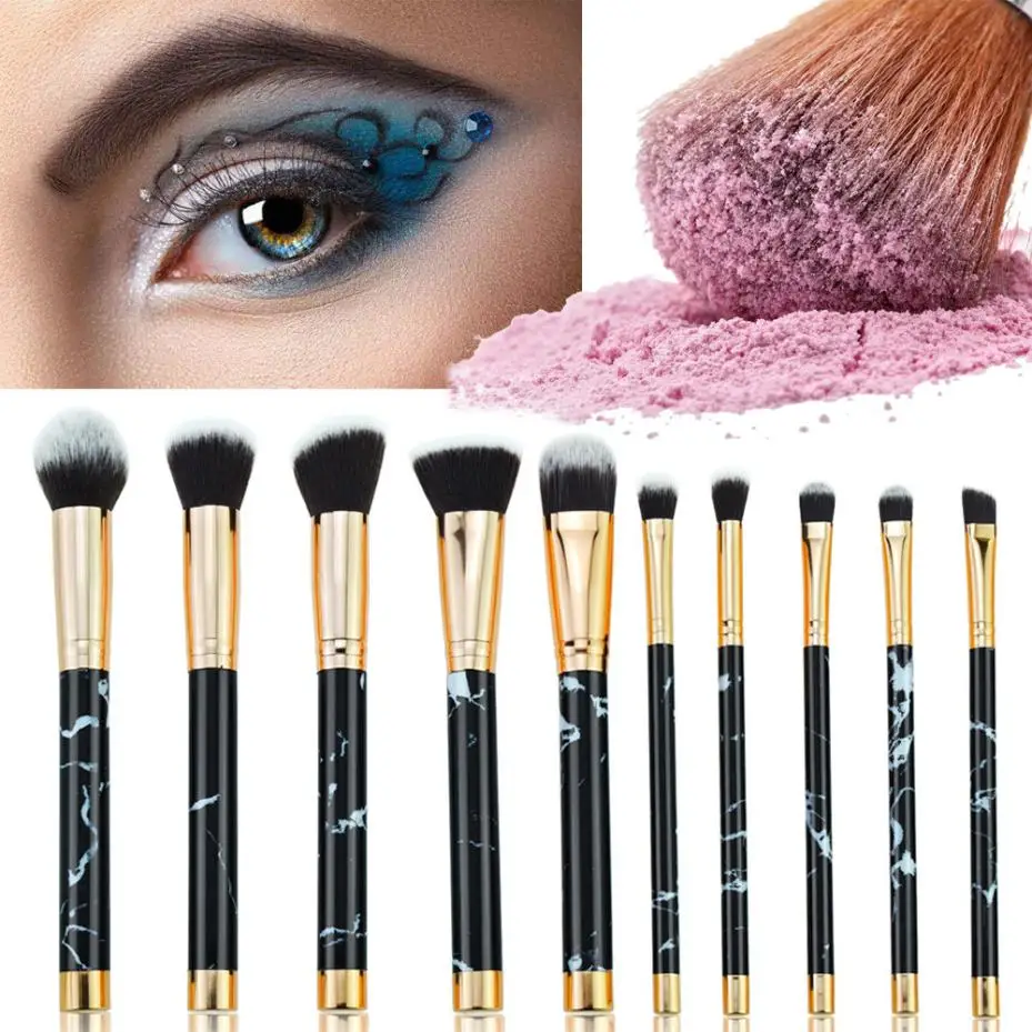 

wool fiber eyeshadow Foundation Makeup Brushes Powder eyelashes eyeliner face Liquid Cream Cosmetics Blending Brush Tool 2018