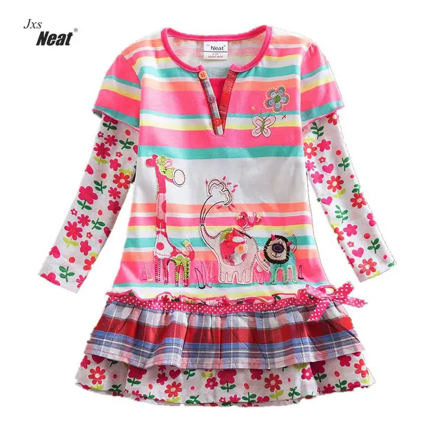 Girl Long Sleeve Dress 2017 Children Kids Girls Spring Girls Baby