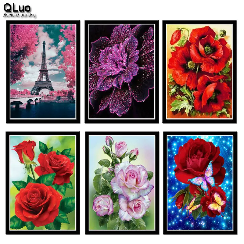 

5D Diy Diamond Painting Flowers Full Round Handmad Mosaic Diamond Embroidery New Arrivals Christmas decorations Home Decor