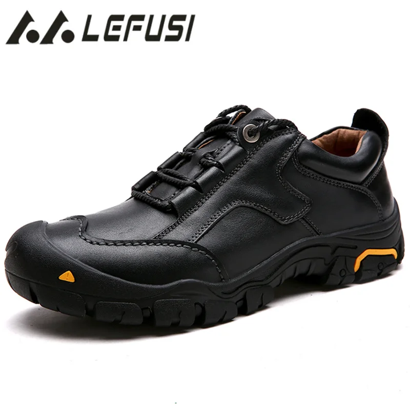 Men 100 Genuine Leather Shoes Casual Lace Up Oxford Shoes