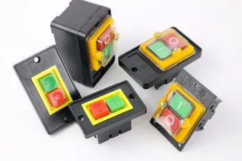 

On Off Water Proof Push Button Switch Waterproof PushButton for Cutting Machine Bench drill Switch Plastic Motor