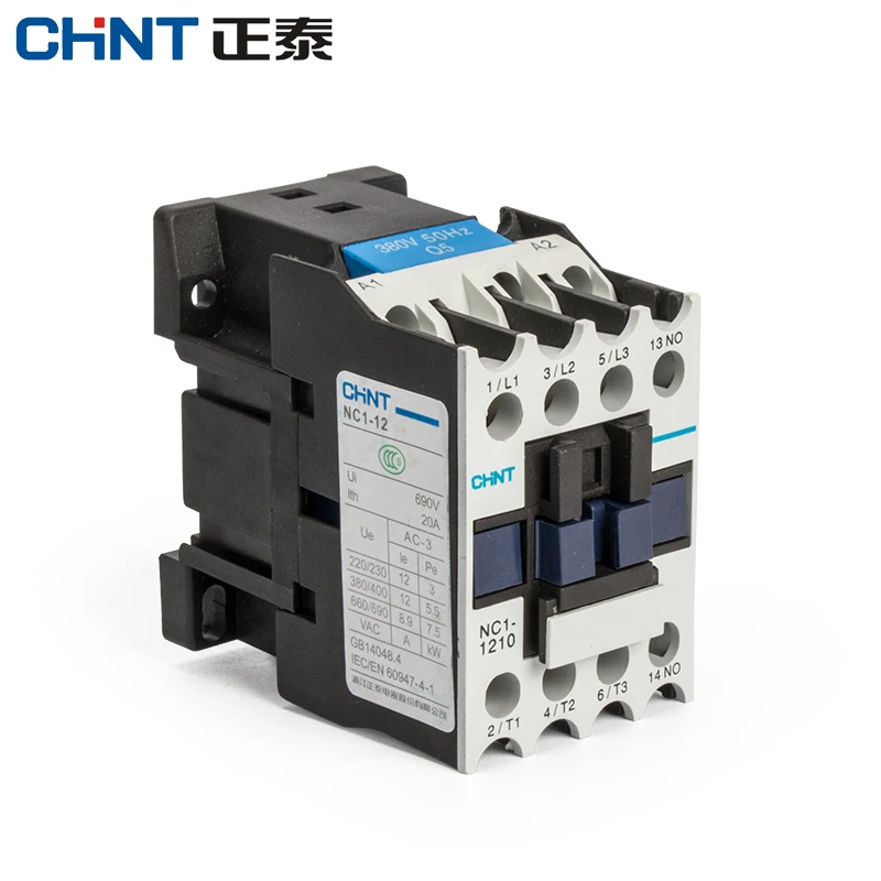 

CHINT Ac Contactor Electrical CJX2 LC1 NC1-1210 Ac220V Communication 220V 380V 110V Contator Din Rail Mount