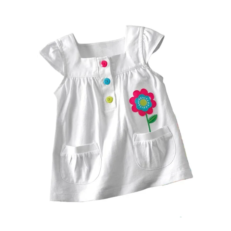 

VIDMID baby Girls T-shirts Cartoon Short-sleeved Girls t shirt kids Top Tees 100% Cotton Baby Girls T-Shirt for Children Clothes