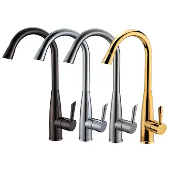 

Homedec Homedec New Brushed Nickel ORB Chrome Golden Kitchen Sink Spray Style Mixer Faucet Taps