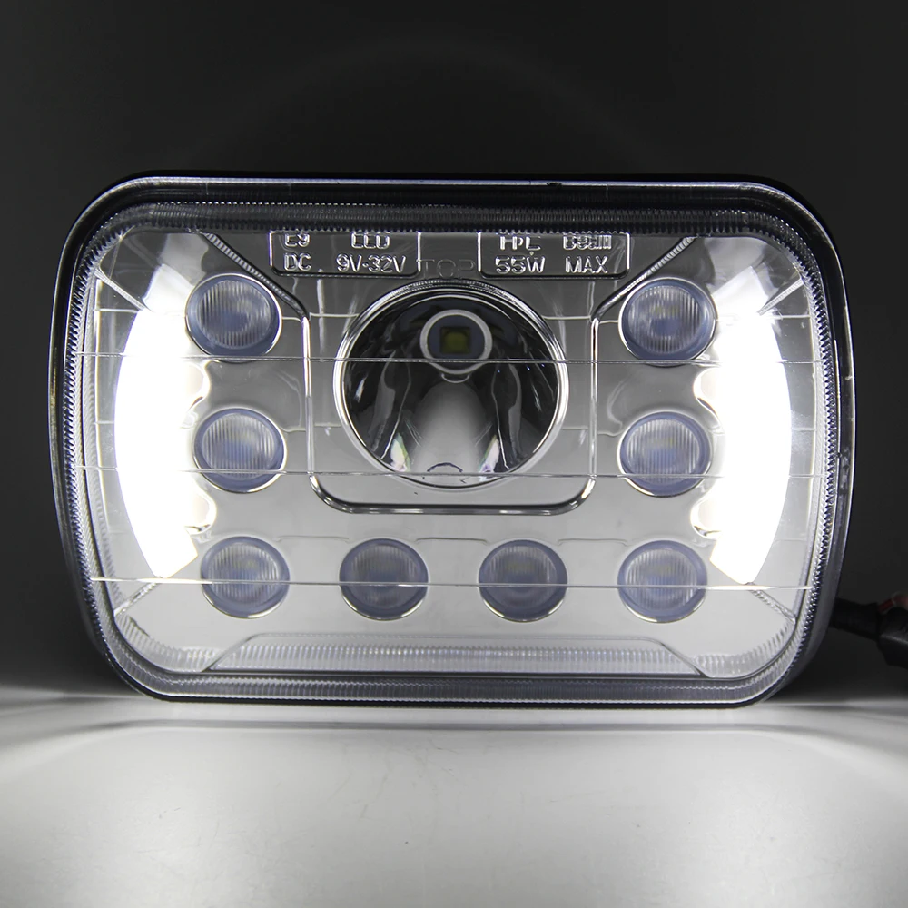 

COLIGHT 7x6 7 Inch LED Rectangle Headlights 6500K Led 12V Auto With Angel Eyes DRL for Jeep Wrangler YJ Cherokee XJ Car-styling