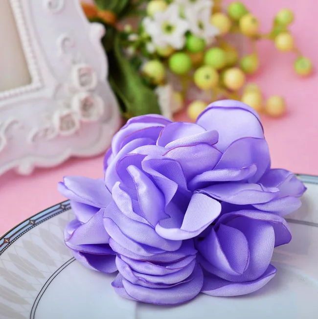 Заколка для волос сатин 30 шт./лот 2 75 дюйма|flower hair clip|hair clipsatin burned flower |