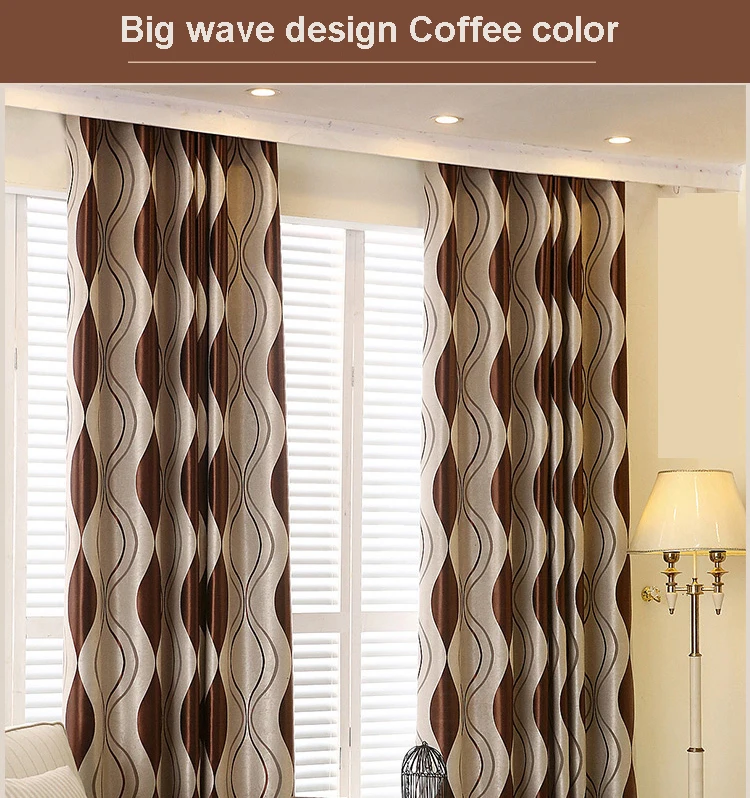 

New modern design high quality Eco-friendly polyester heavy shade readymade window curtains tulles curtain yarns can customize