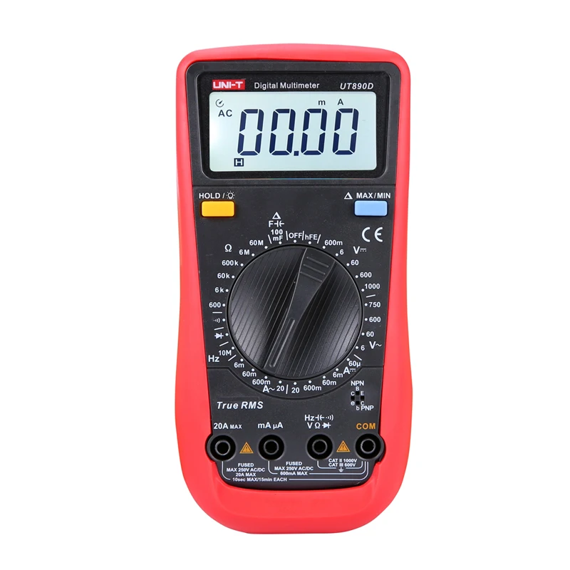 Цифровой мультиметр UNI T UT890D True RMS амперметр для измерения частоты