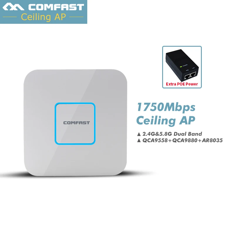 COMFAST cf-e380ac 1750 м точка доступа Wi-Fi Dual Band 2.4 г + 5 ГГц 11ac гигабитный маршрутизатор