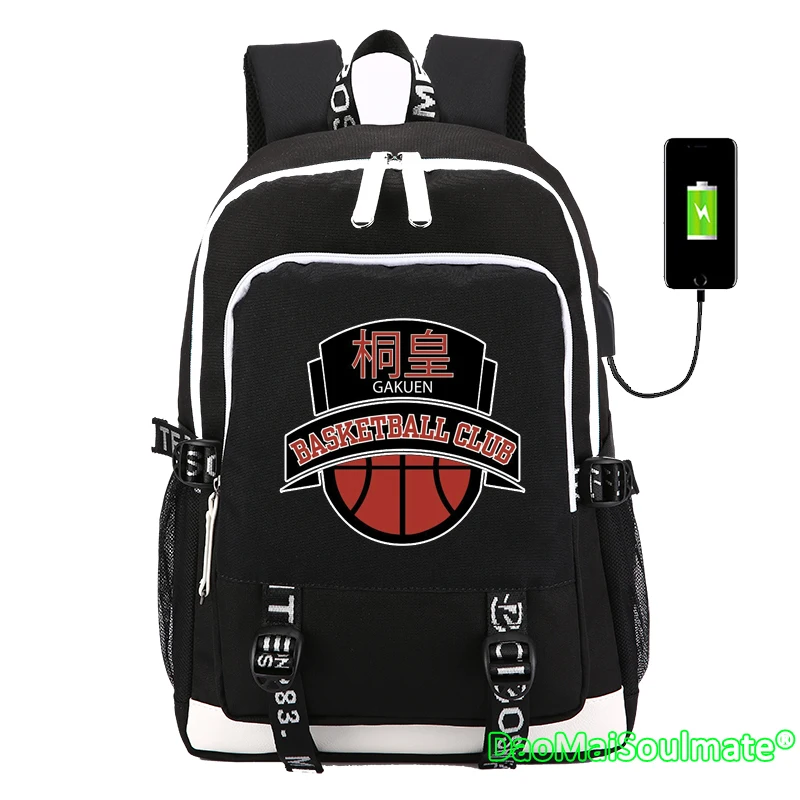 Аниме Kuroko no Баскетбол Мальчик мультфильм рюкзаки usb зарядка Рюкзак школьные ранцы для мальчиков Futbol Deporte сумка Mochila Escolar - Цвет: 7