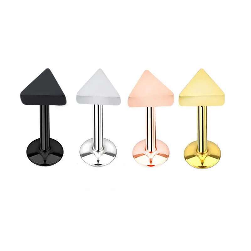 1PC-Mixed-4-colors-Triangle-Inner-Thread-Labret-Ring-Lip-Ring-Jewelry-Ear-Tragus-Cartilage-Ring