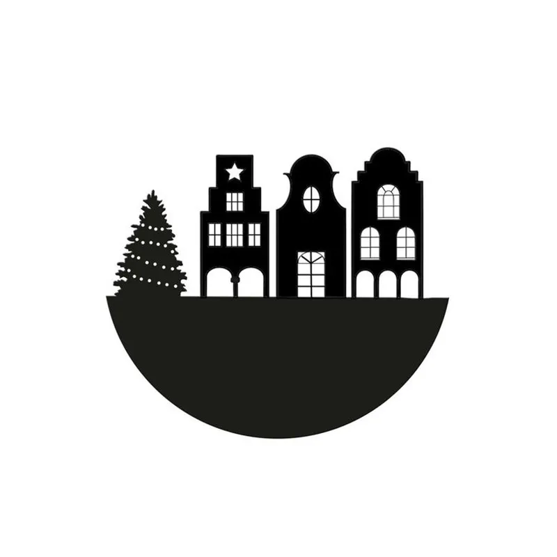 

Eastshape Christmas House Frame Metal Cutting Dies Stencil for Dies Scrapbooking Album Embossing Building Die Cut Card Making