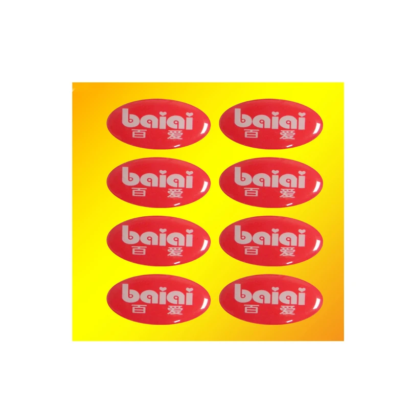 

Customized Large printing custom logo clear epoxy stickers, dome labels
