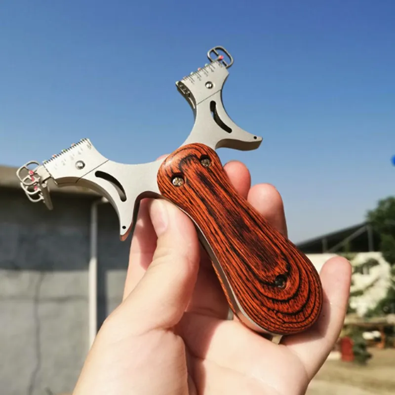 

Powerful Slingshot Catapult Hunting High Quality Stainless Steel & Rubber Band Outdoor Shooting Game Sling Shot