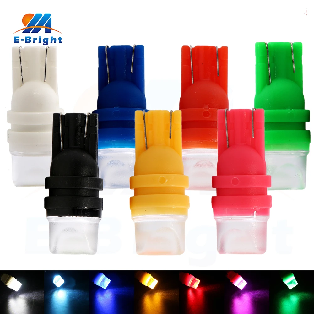 

200pcs/lot 60LM T10 5630 2 SMD Led Bulbs Indicator Light Car Reading Tail Instrument Driving Lights 7 Colors Available 12V DC
