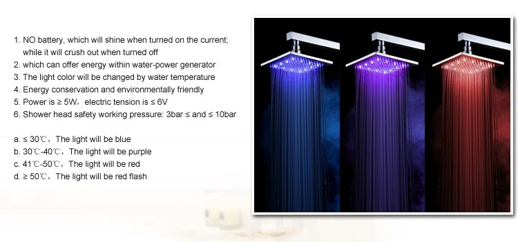 Квадратный хромовый латунный светодиодный насадка для душа 8 10 12 16 дюймов смеситель для душа с дождевой насадкой