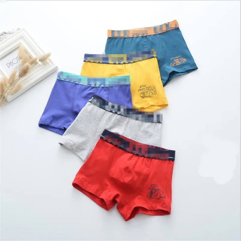 

2018 new fashion Brand high quality boys cotton boxer shorts panties kids underwear for 2-16 years new teenager 5 pcs/lot ctnm