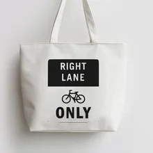 Правую полосу велосипеды Только Парусиновая Сумка-тоут сумки сумка для покупок с персонажем из мультфильма школьная сумка многоразовая сумка-шоппер Бакалея сумка GA320