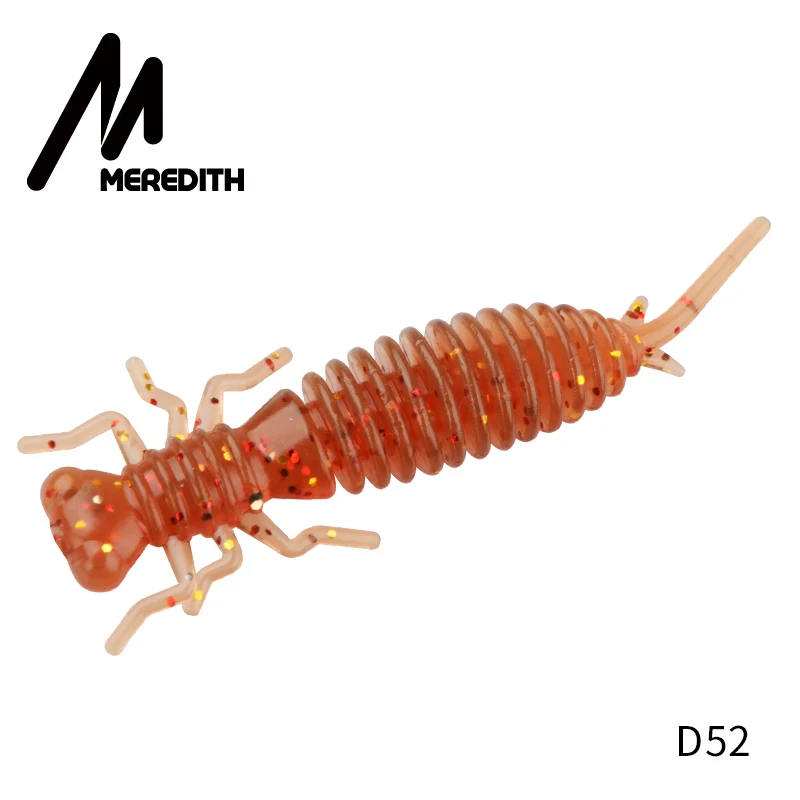 D52 Мягкие приманки MEREDITH Larva, 50 мм, 62 мм, 85 мм, искусственные приманки, силиконовая приманка для ловли червя, приманка для ловли щуки, гольян, плавающая приманка, пластиковые приманки - Цвет: D52