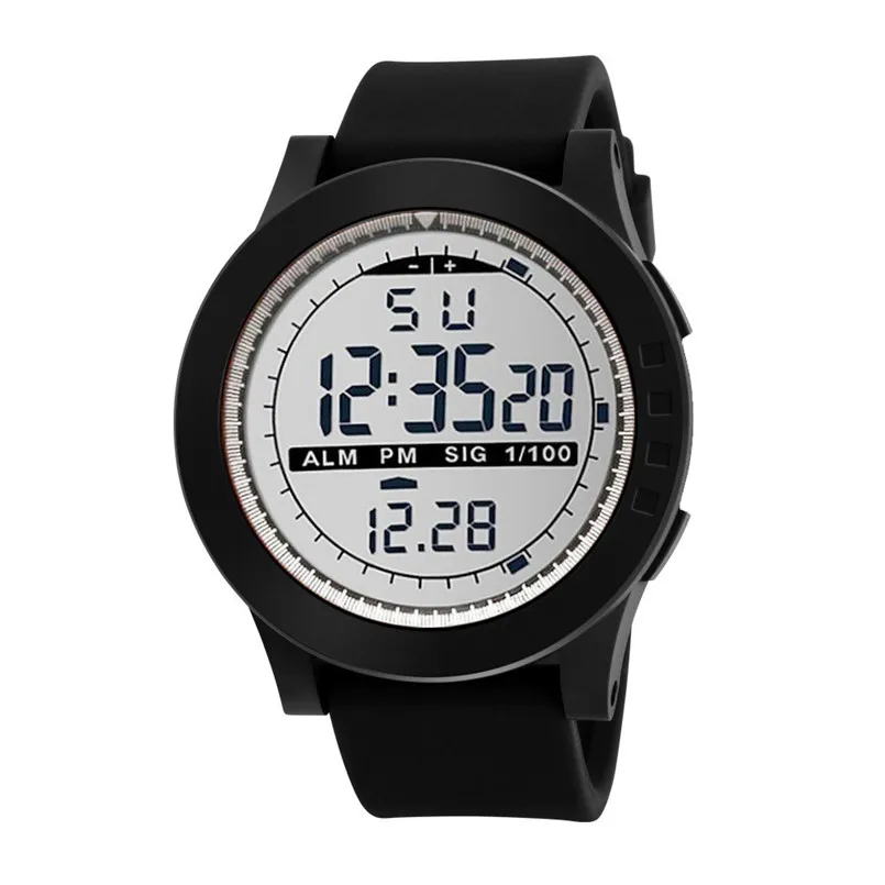 

Free Shipping Men's Fashion LED Sport Watch Round Case Wristwatch 80604