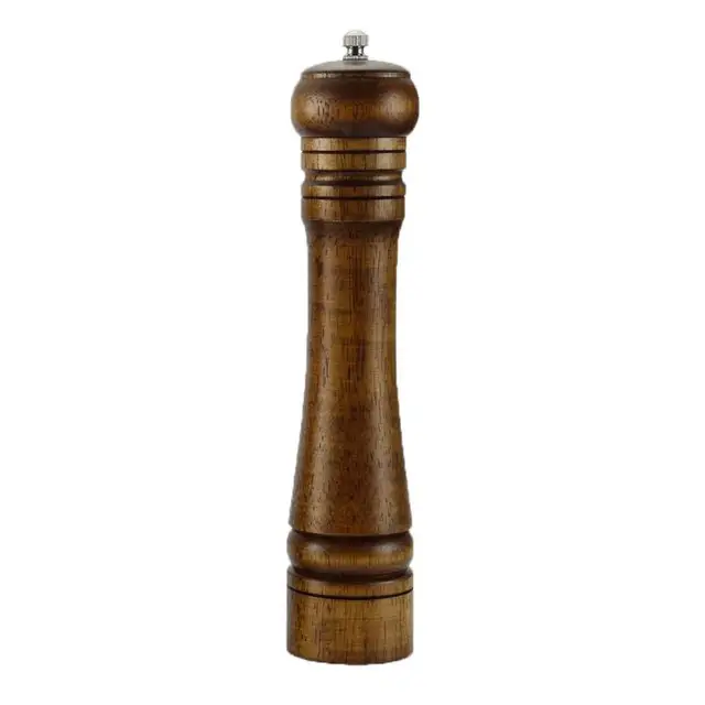 Salt and Pepper Grinder Solid Wood Beech Manual Pepper Mill Kitchen